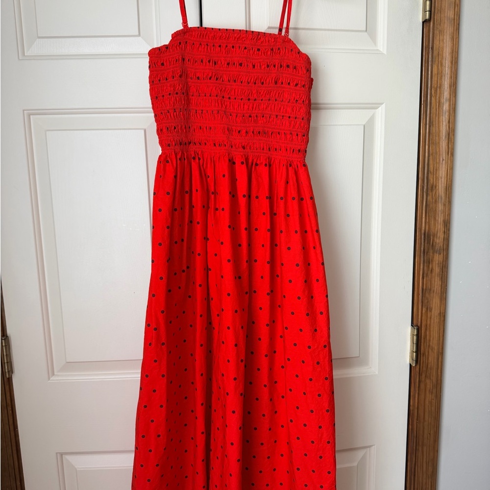A New Day Red Dress with Black Dots